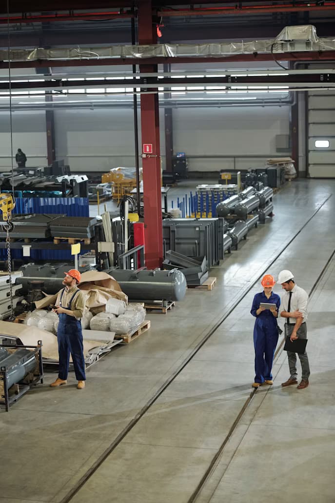 Exterior view of commercial industrial warehouse property